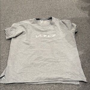 Gray Short Sleeve Tee Classic Crew Neck